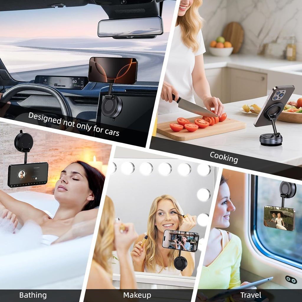 Upgraded 360° Vacuum Magnetic Car Phone Mount