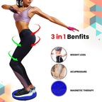 Premium Waist Disc Accupressure with Magnets Reflexology, Slimming Abdominal 5 In 1 Tummy Twister Ab Exerciser (Blue)