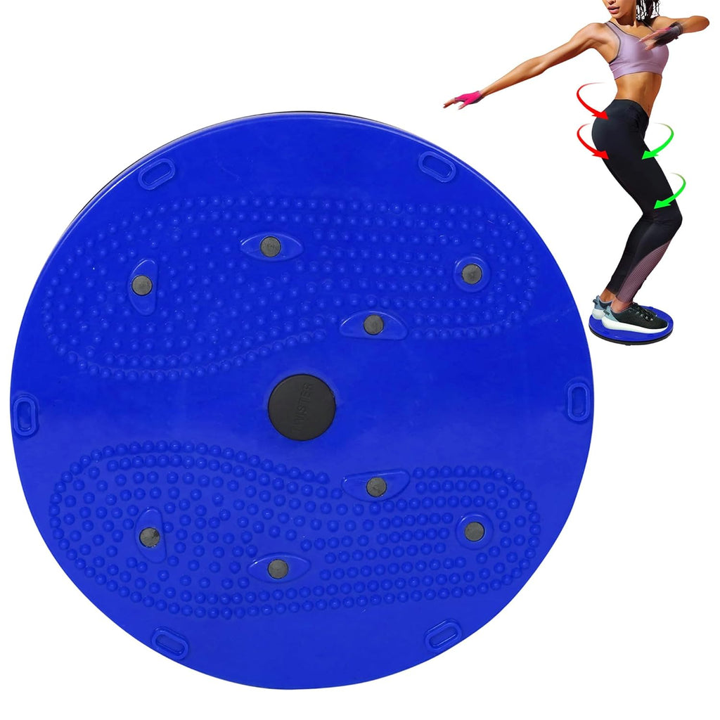 Premium Waist Disc Accupressure with Magnets Reflexology, Slimming Abdominal 5 In 1 Tummy Twister Ab Exerciser (Blue)