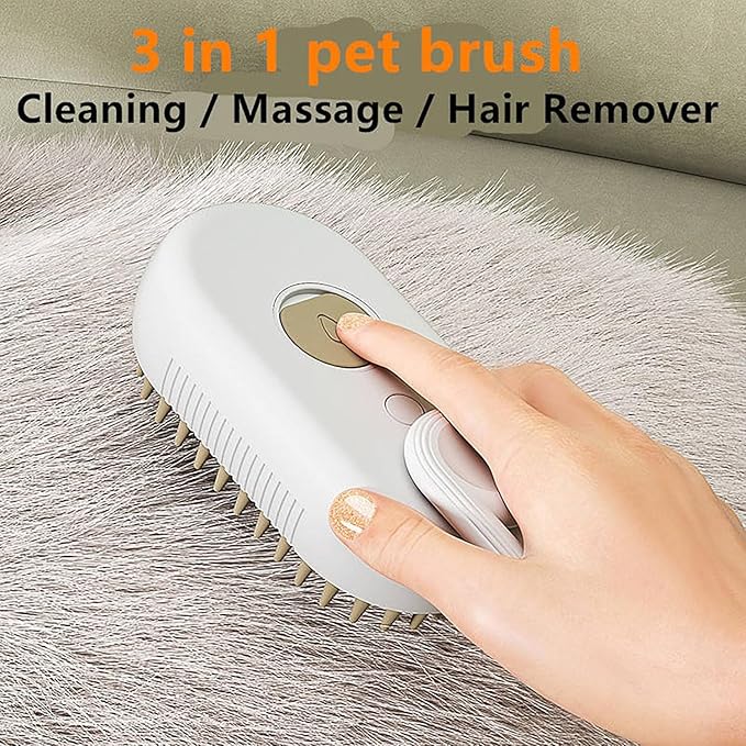 Steam Brush for Dog & Cat 3 in 1 Water Brush