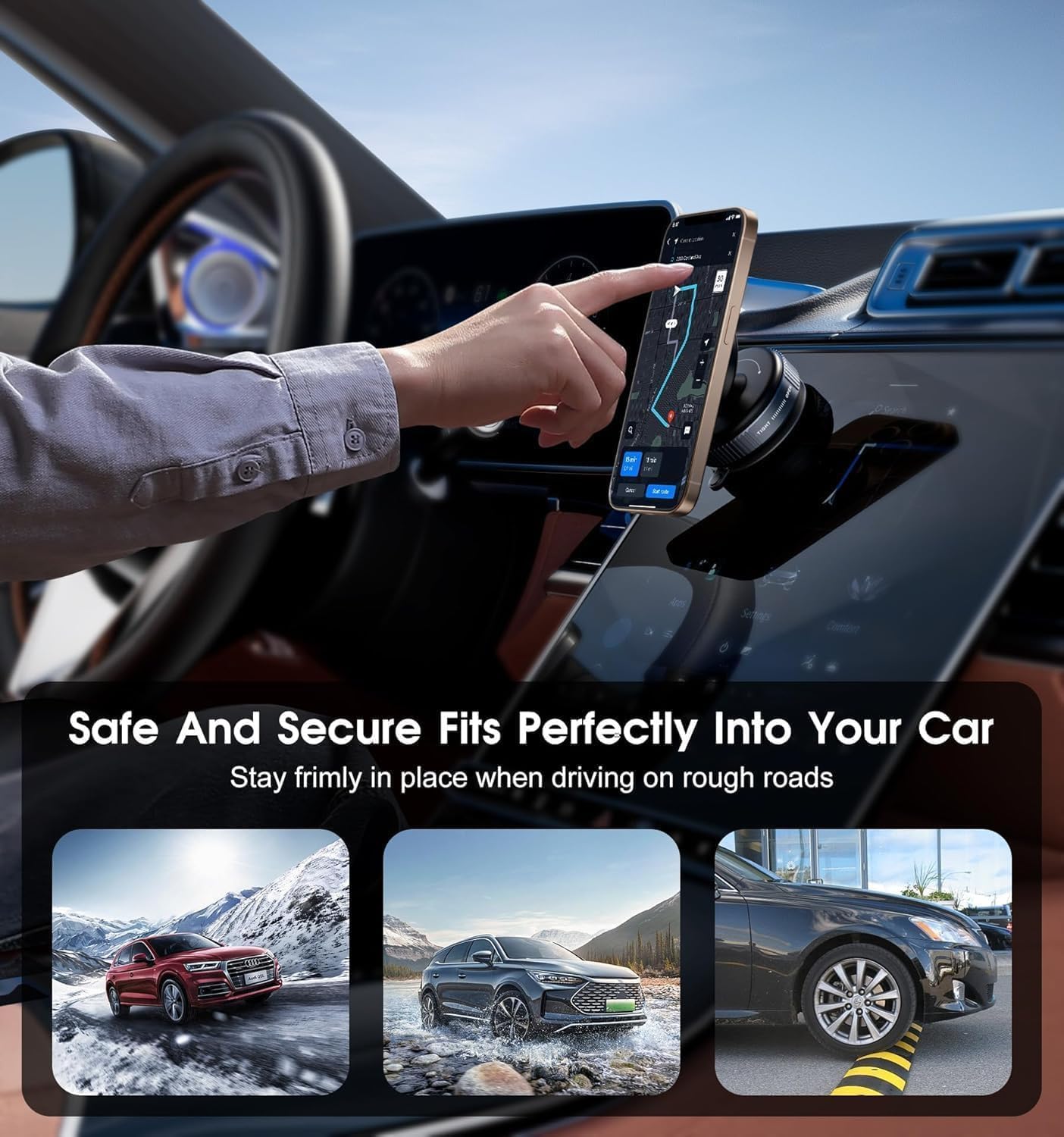 Upgraded 360° Vacuum Magnetic Car Phone Mount