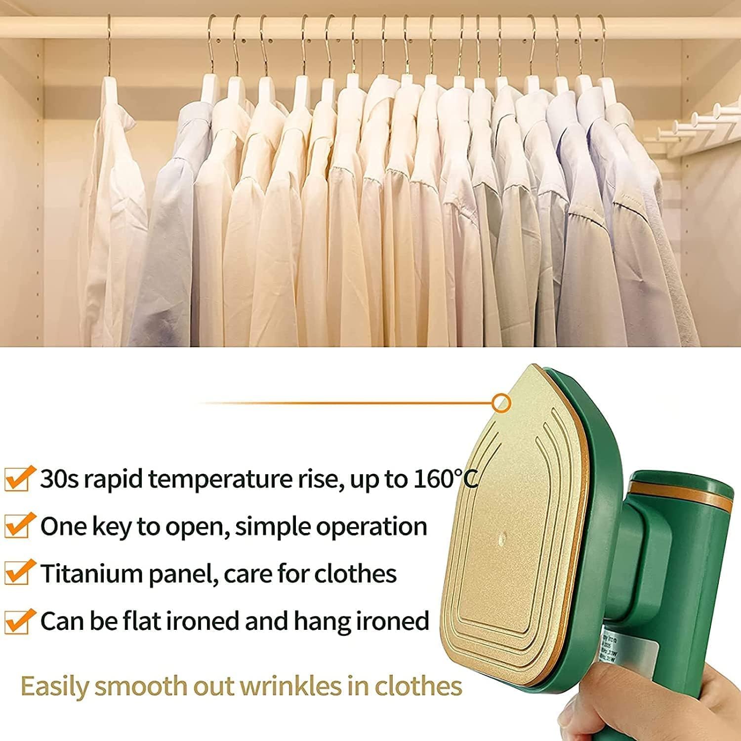 Portable Iron Travel Steamer for Clothes