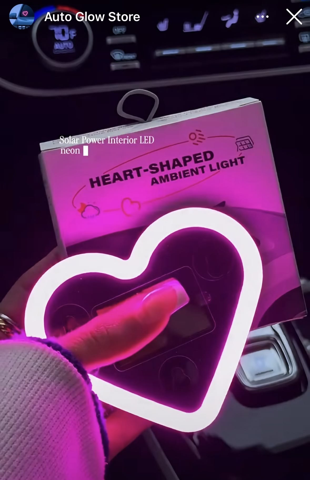 Heart Shaped Solar Car Window Light