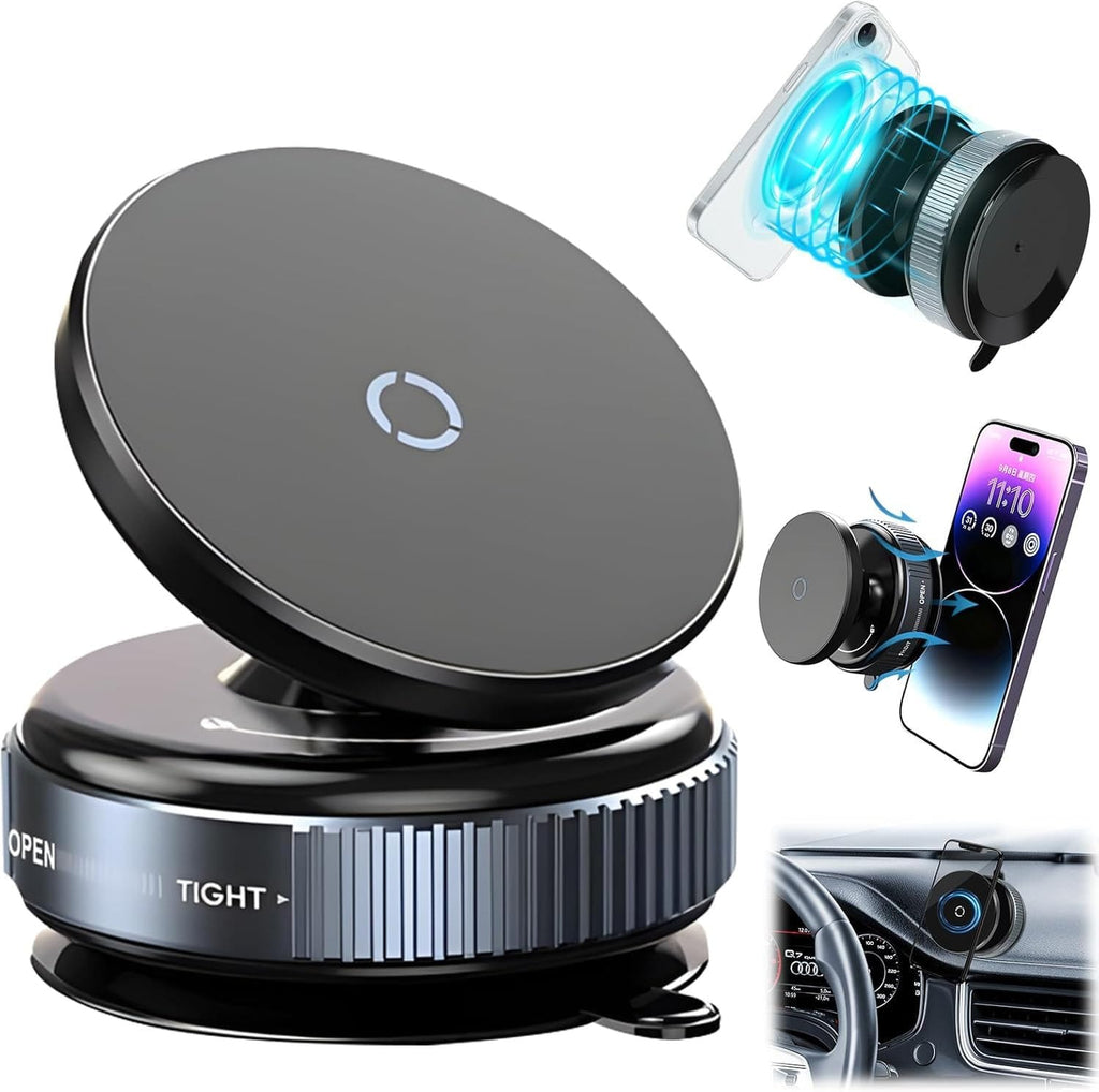 Upgraded 360° Vacuum Magnetic Car Phone Mount
