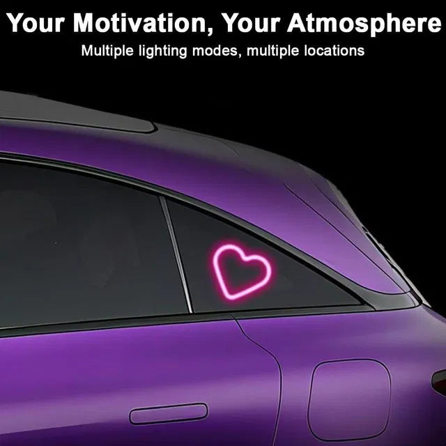 Heart Shaped Solar Car Window Light